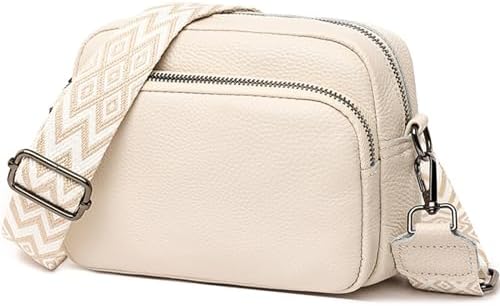 [Ganve] 本革 ショルダーバッグ レディース 斜めがけ スマホポーチ 小さめ 人気 レディース ミニ ショルダーバッグ おしゃれ 軽量 肩掛け 韓国 女性 通勤 カジュアルバッグ ワイドショルダーストラップ 長さ調節可能 携帯電話バッグ 贈り物