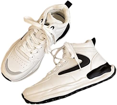 [Zilnuyt] レディースゴルフシューズ女性/女の子のためのゴルフファッションホワイトハイトップゴルフシューズゴルフスパイクレスシューズランニングシューズスニーカーウォーキング靴レディース秋冬スポーツシューズ厚底レディースゴルフスニーカー