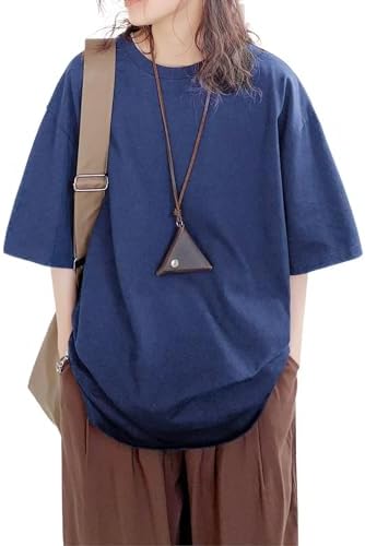 [WULFUL] 夏服 メンズ ｔシャツ メンズ 半袖 綿100 大きいサイズ ゆったり 無地 ビッグシルエット カジュアル おしゃれ 柔らか カットソー 男女兼用 トップス 韓国風ファッション 夏用 涼しい